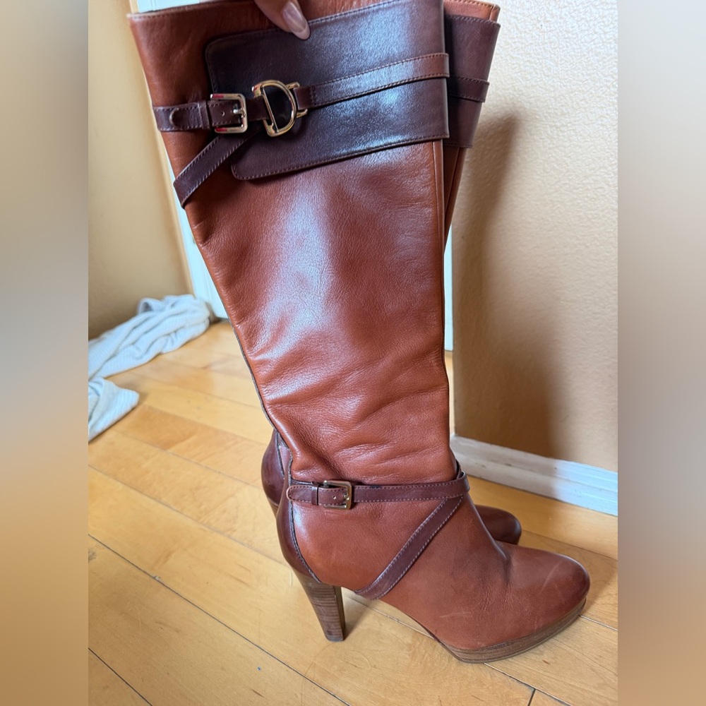 Cole Haan Knee High Brown Heeled Boots